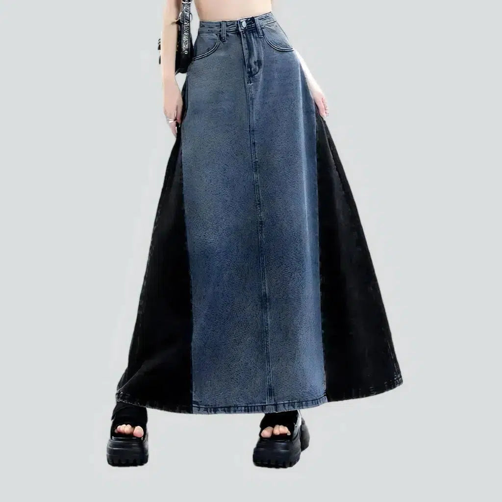 Holiday Gift Guide Sale Y2k floor-length women's jean skirt