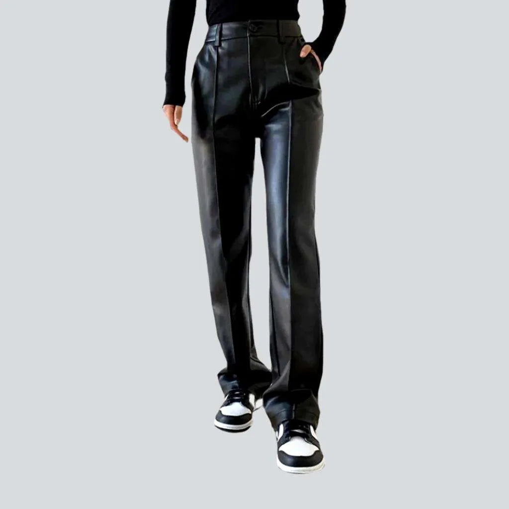 Women's Formal Event Outfit Front-seams women's jeans pants