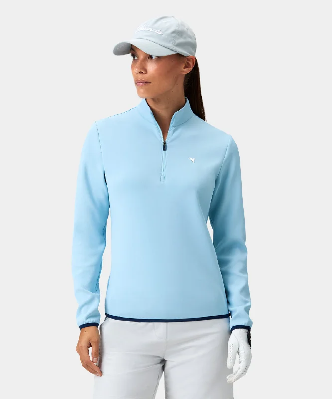 Online Boutiques Affordable Light Blue Therma Quarter Zip