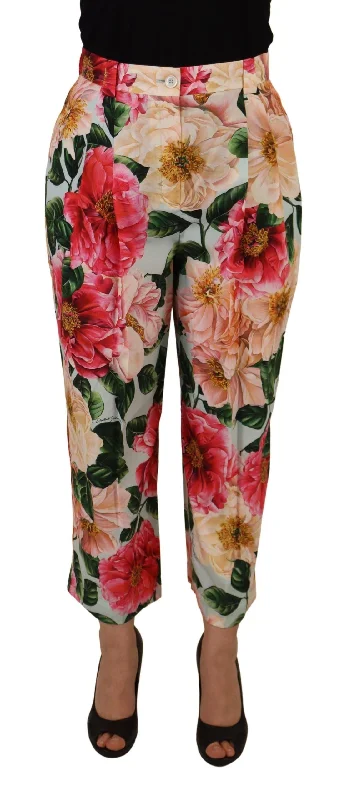 Women's Clothing For Everyday Wear Dolce & Gabbana Exquisite Silk High Waist Women's Pants