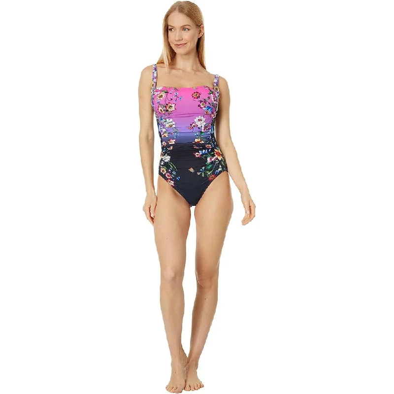 Affordable Fashion Clothing For Women Johnny Was Women's Ruched One-Piece Multi Color Swimsuit