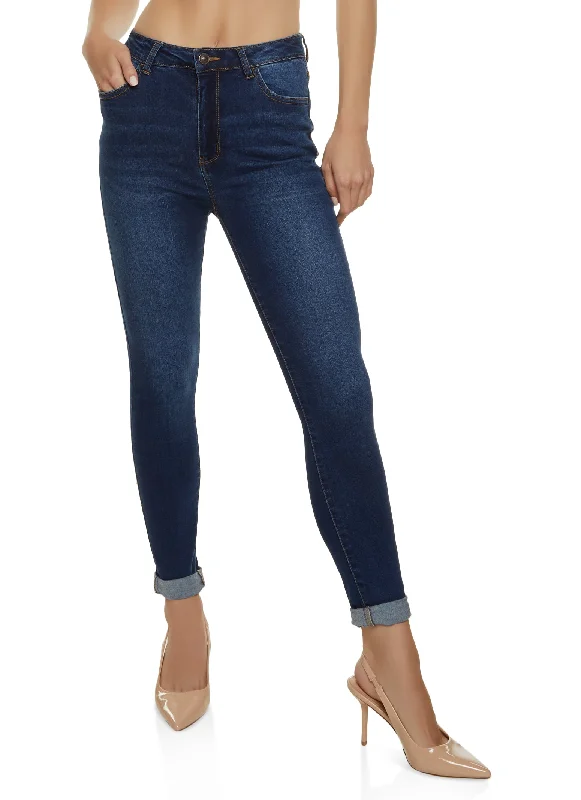 Women's Clothing For Travel WAX Basic High Waisted Skinny Jeans