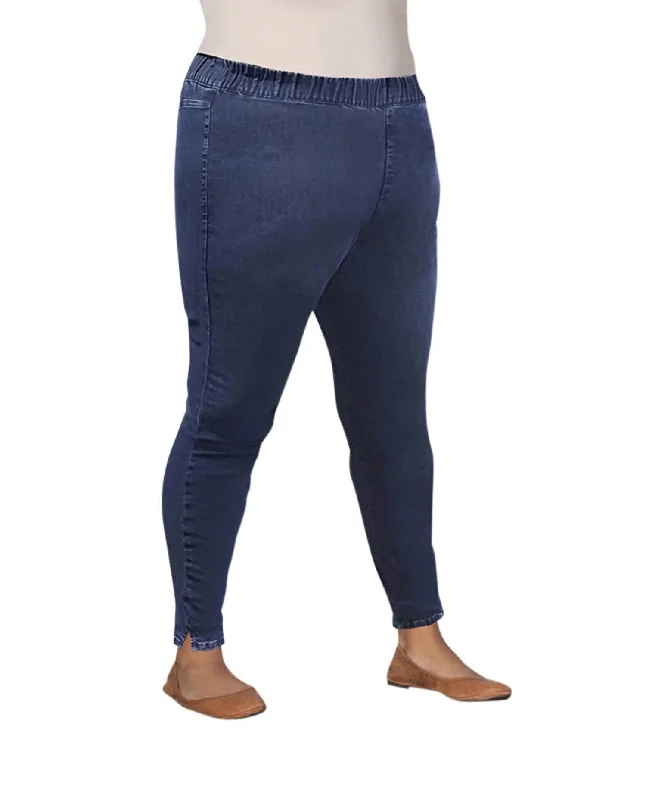 Comfortable Women's Clothing Plus Size Premium High Rise Denim Jegging In Medium Wash Denim