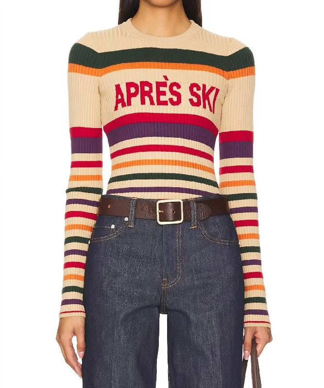 Casual Clothes For Women Slopes Sweater In Apres Ski Stripe